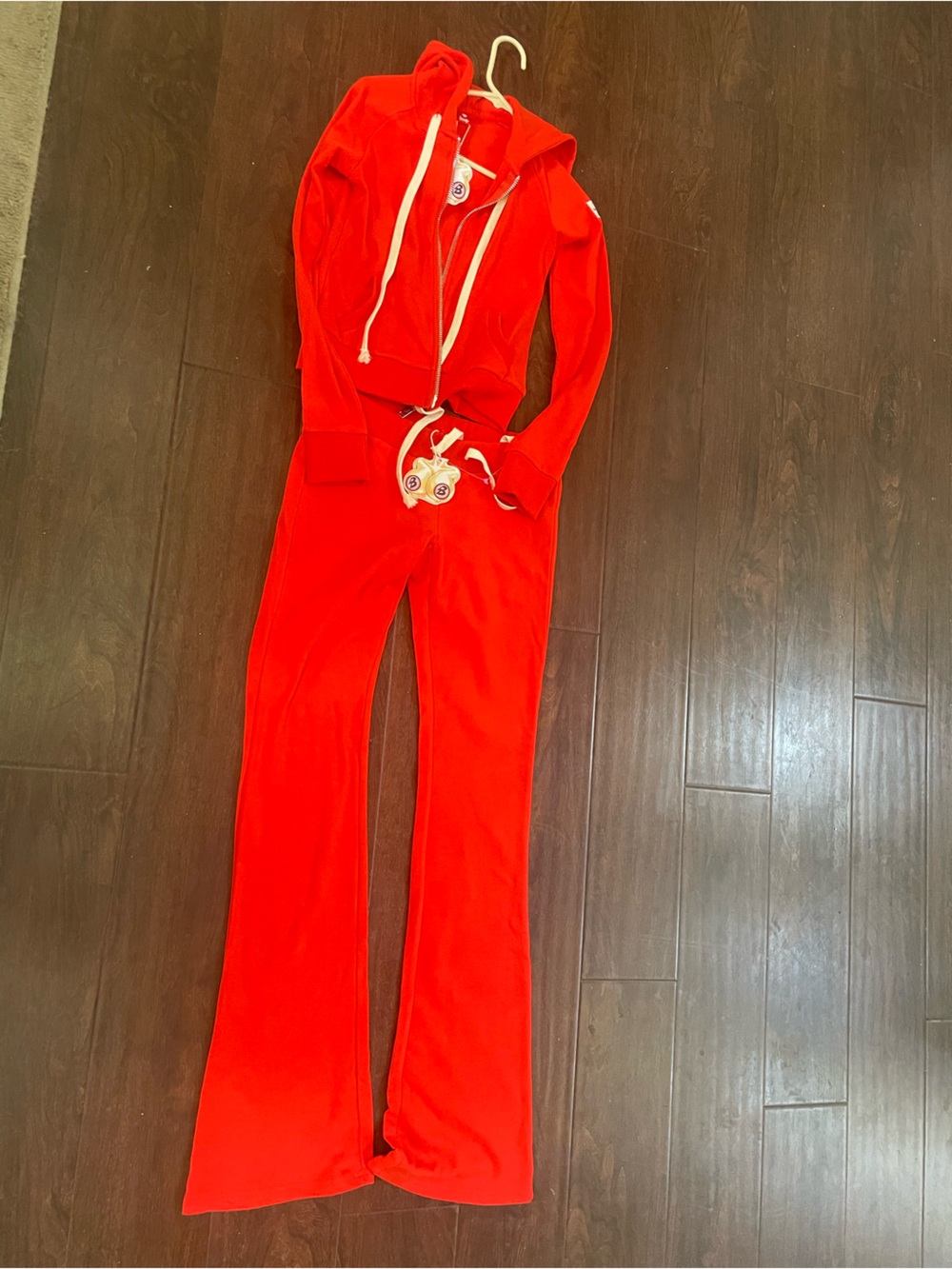 NWT Body by Raven Tracy Red flared sweatpants & Hoodie set